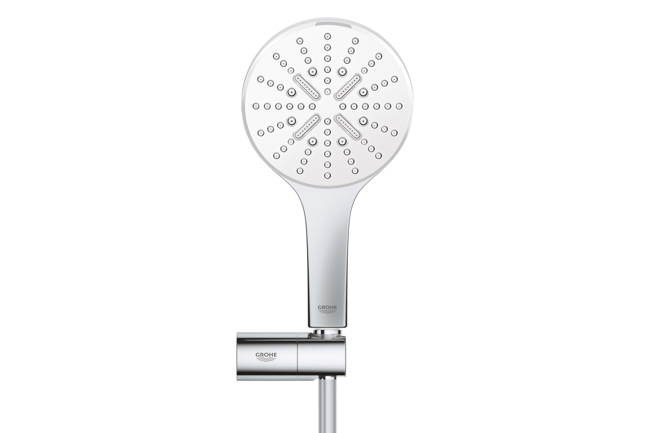 Душевой набор GROHE Rainshower SmartActive 130, 3 режима, 1500 мм, 9,5 л/мин, белая луна (26580LS0)