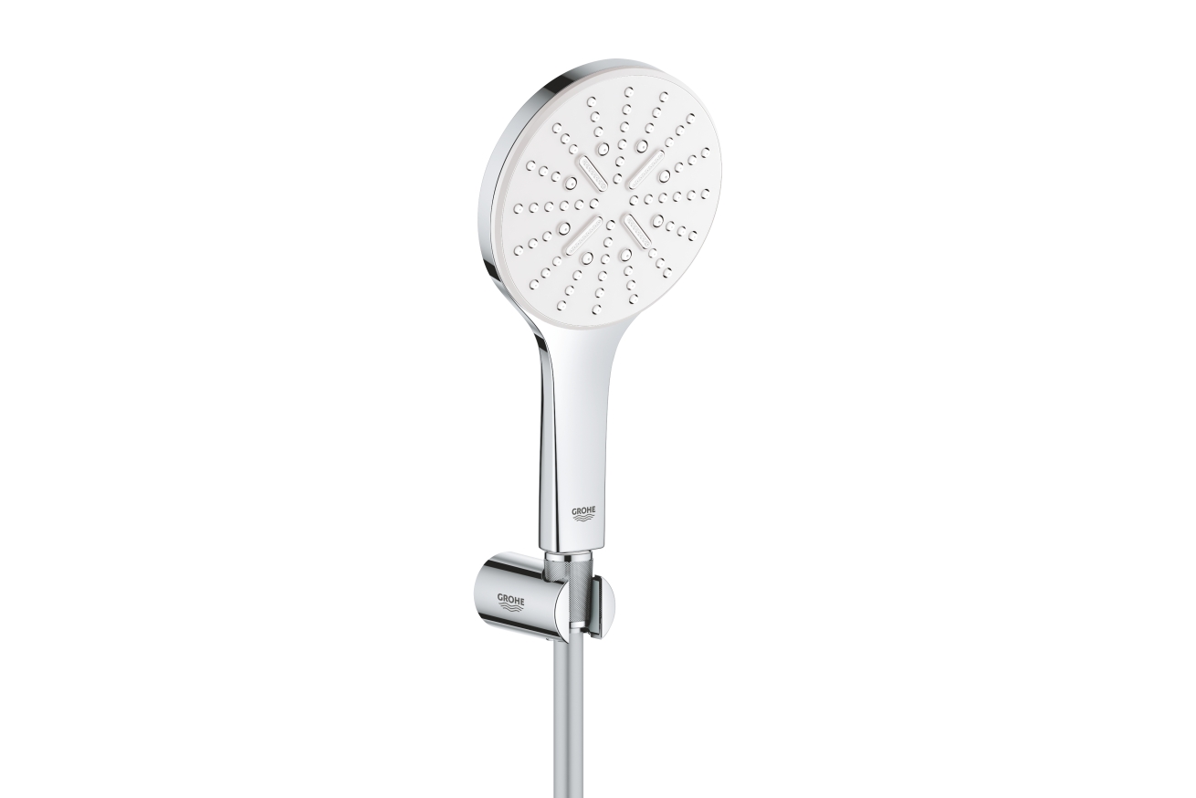 Душевой набор GROHE Rainshower SmartActive 130, 3 режима, 1500 мм, 9,5 л/мин, белая луна (26581LS0)