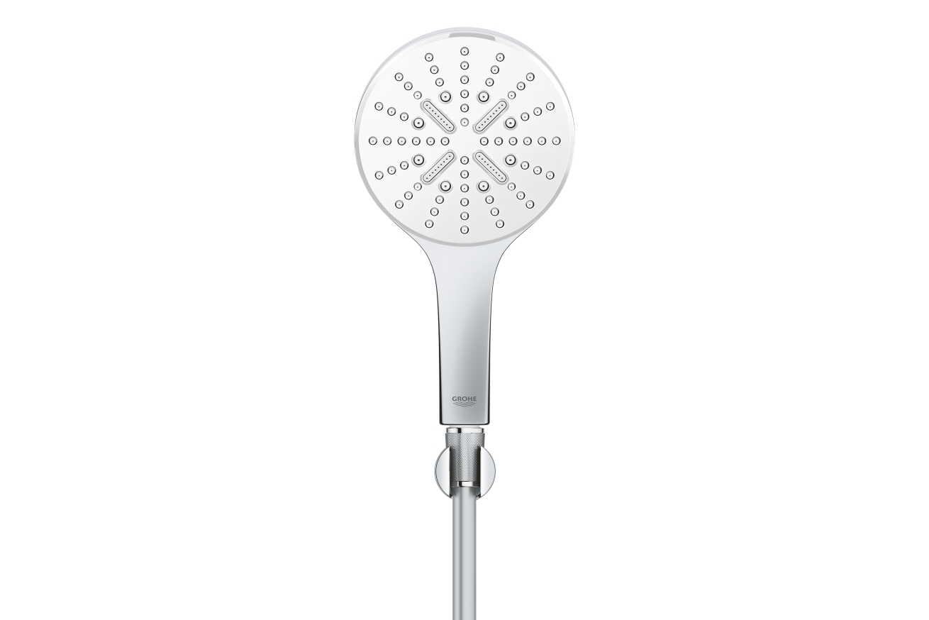 Душевой набор GROHE Rainshower SmartActive 130, 3 режима, 1500 мм, 9,5 л/мин, белая луна (26581LS0)