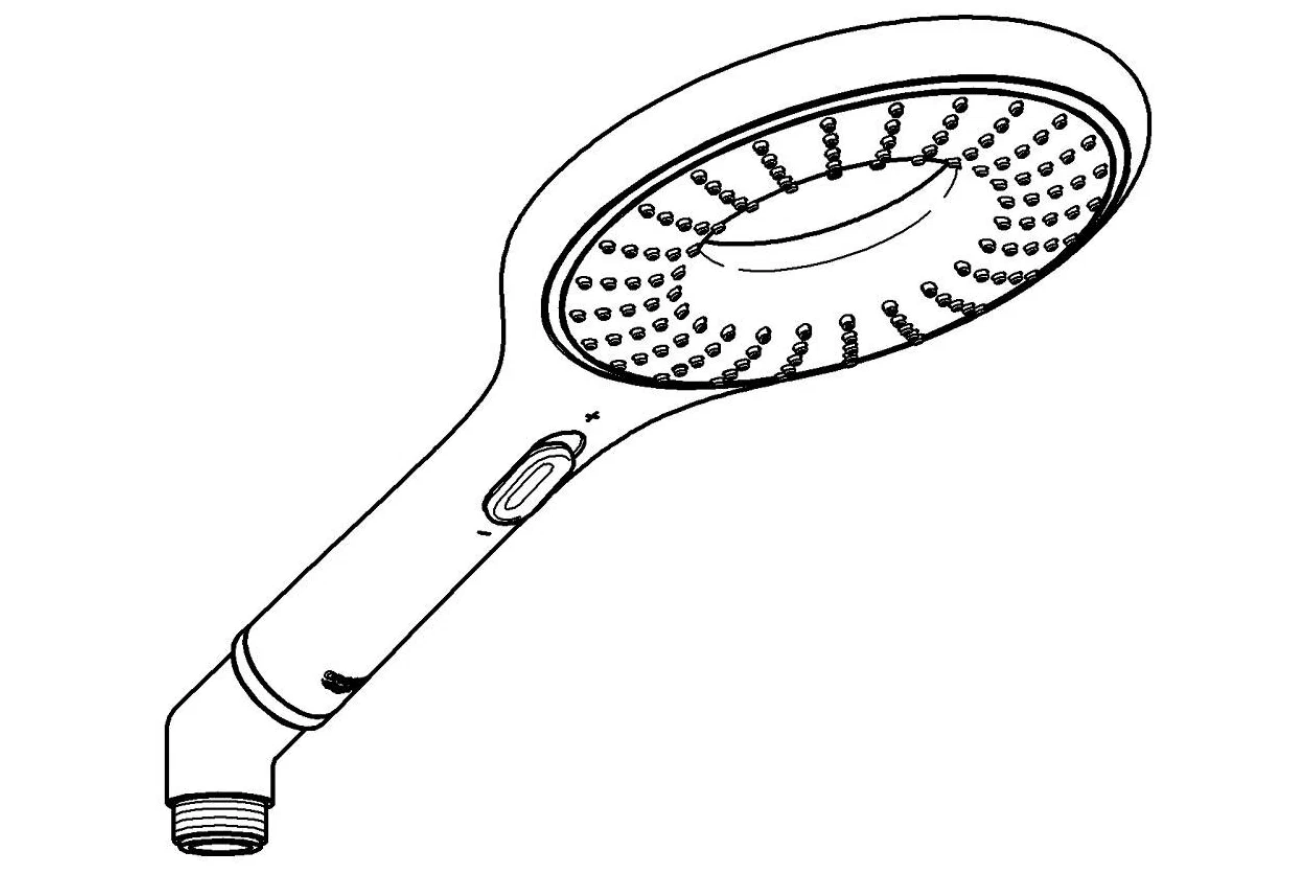 Ручной душ GROHE Rainshower Icon, 2 режима, хром/коричневый (27633000)