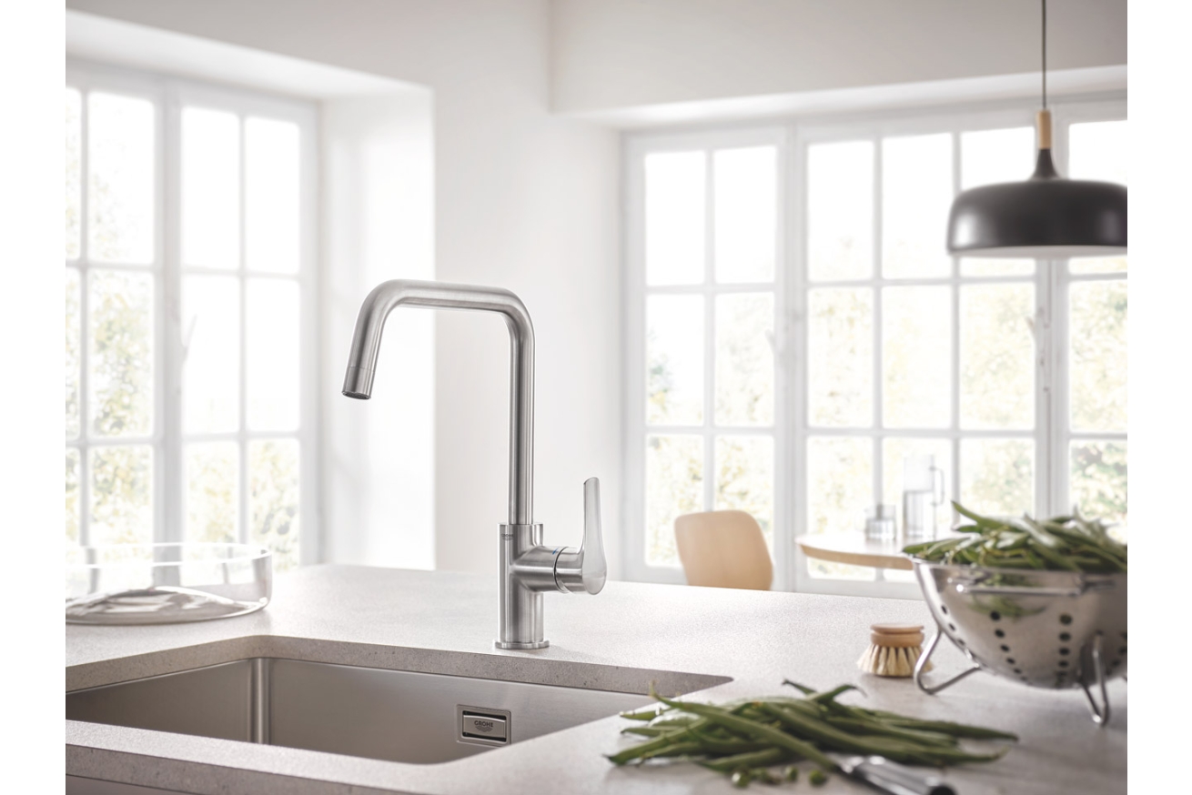 Смеситель для кухни GROHE Eurosmart, суперсталь (30567DC0)