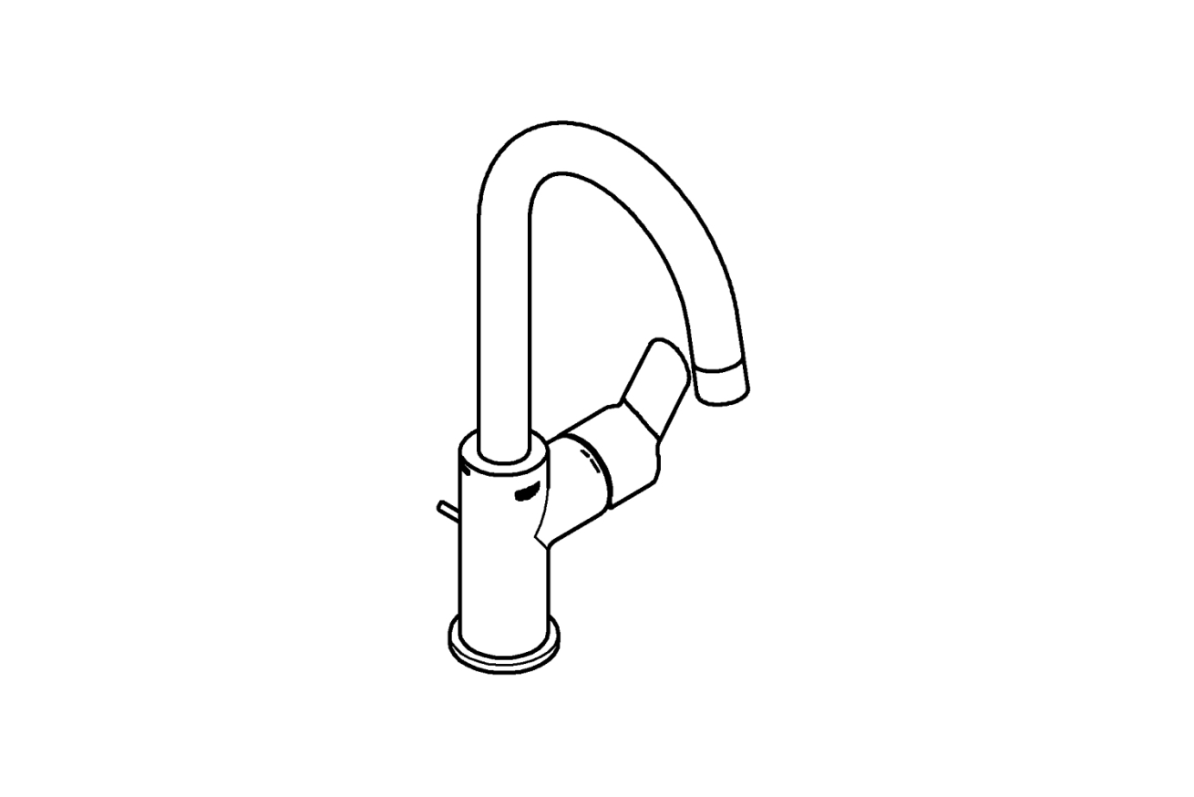 Смеситель для раковины GROHE BauEdge, L-size, хром (23760000)