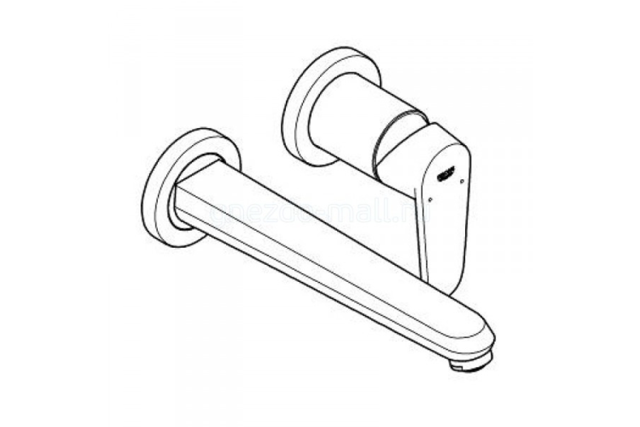 Внешняя часть смесителя для раковины GROHE Eurodisc Cosmopolitan на 2 отверстия, хром (19974002)