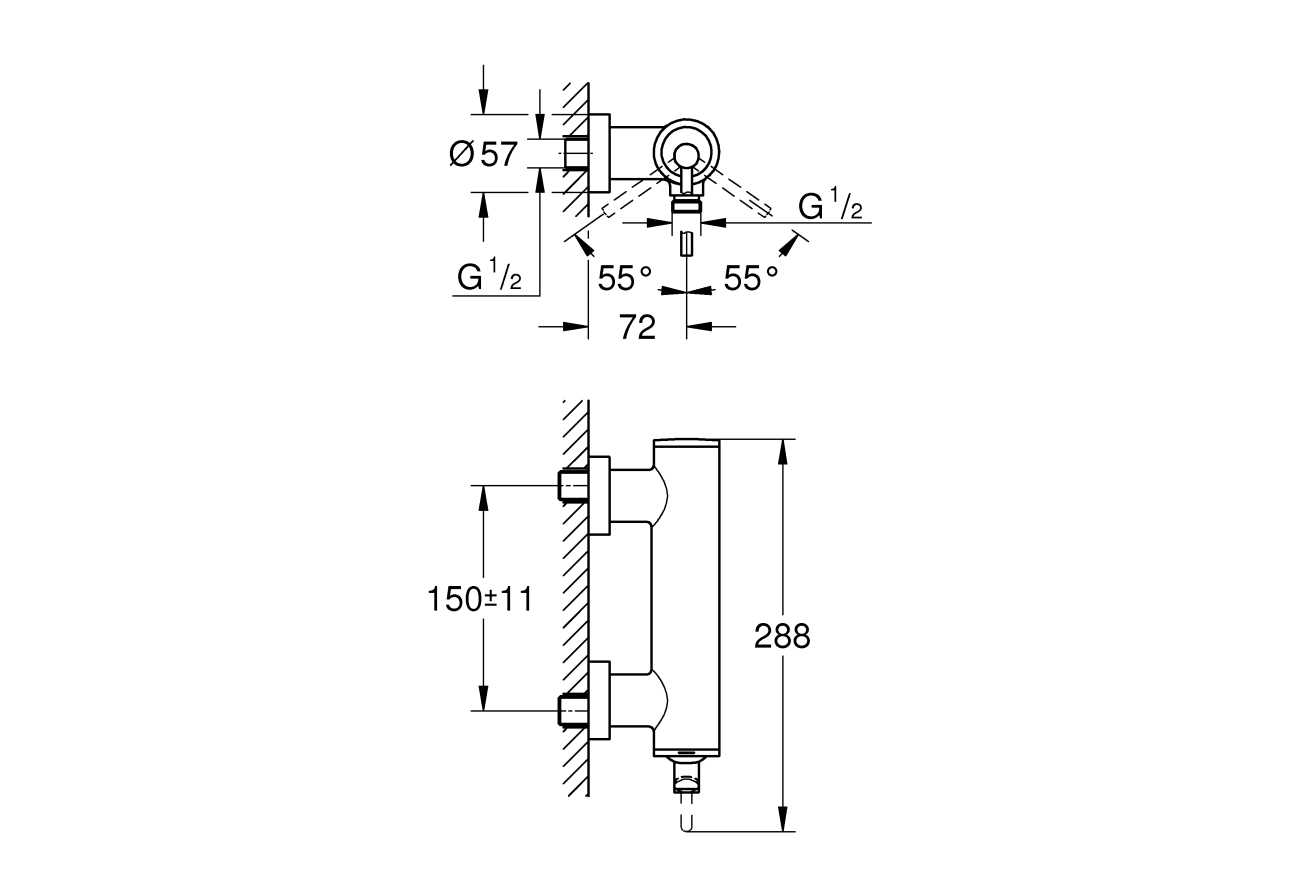 Смеситель для душа GROHE Atrio, хром (32650003)