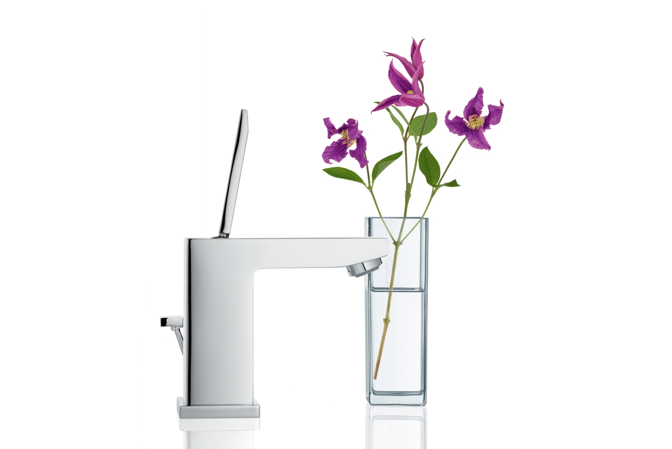 Смеситель для раковины GROHE Eurocube Joy с донным клапаном, S-size, хром (23654000)