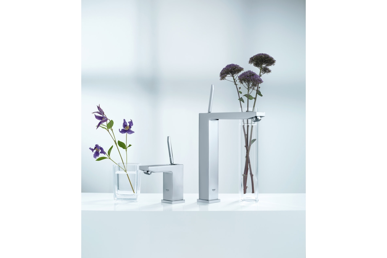 Смеситель для раковины GROHE Eurocube Joy с донным клапаном, S-size, хром (23654000)