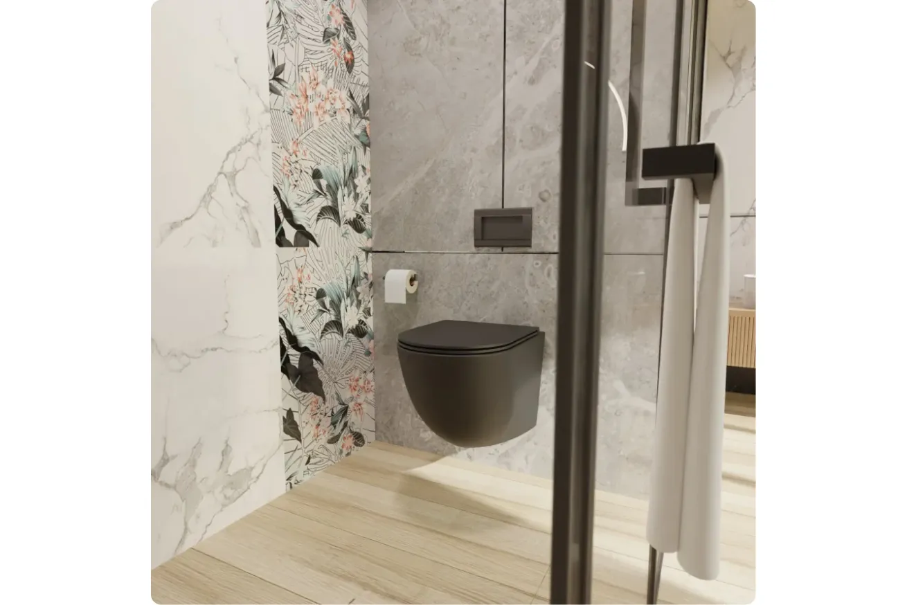 Комплект инсталляции GROHE Rapid SL 38775001 с унитазом AQUAme AQM2002MB и сиденьем с микролифтом (NW0308)