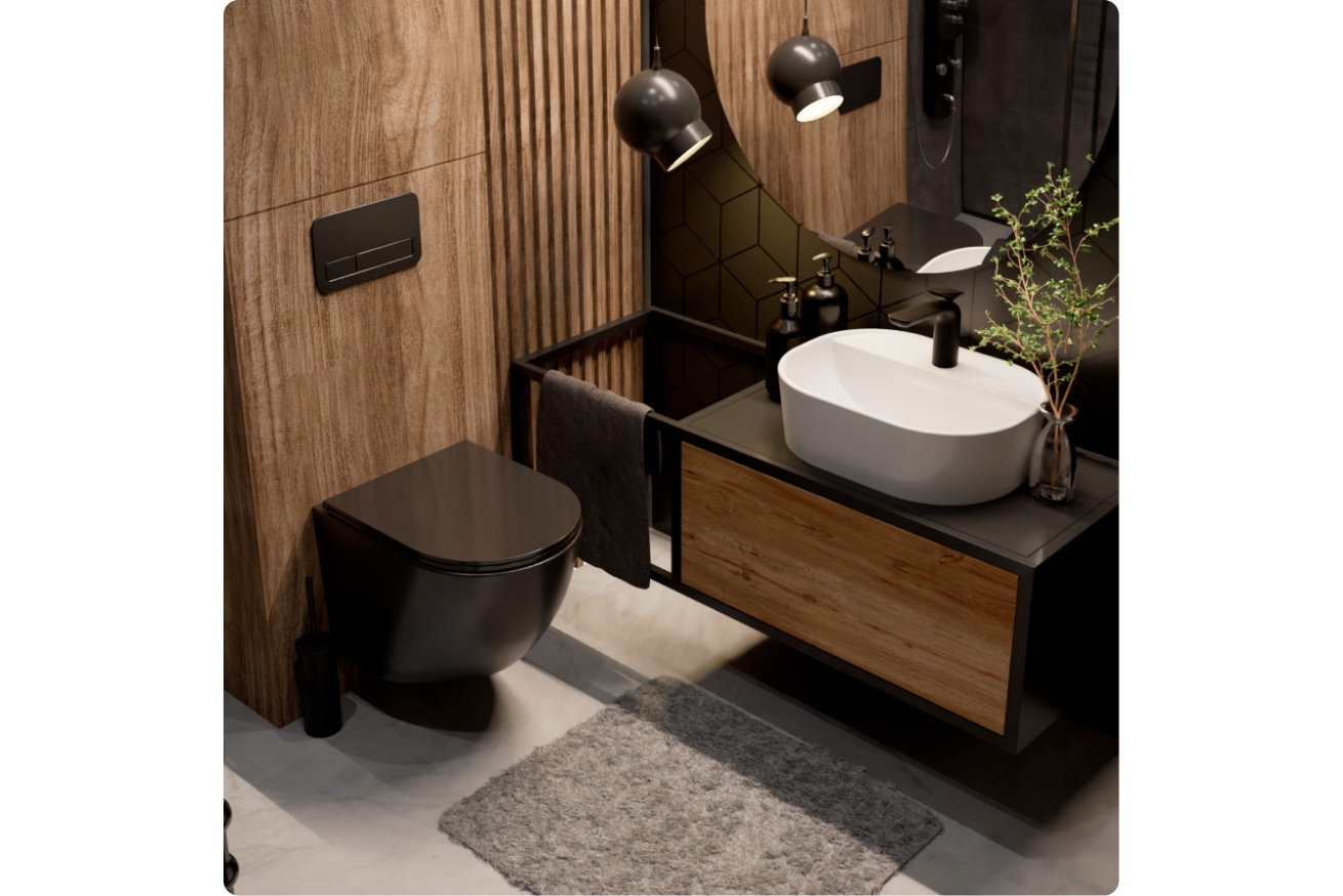 Комплект инсталляции GROHE Rapid SL 38775001 с унитазом AQUAme AQM2002MB и сиденьем с микролифтом (NW0308)