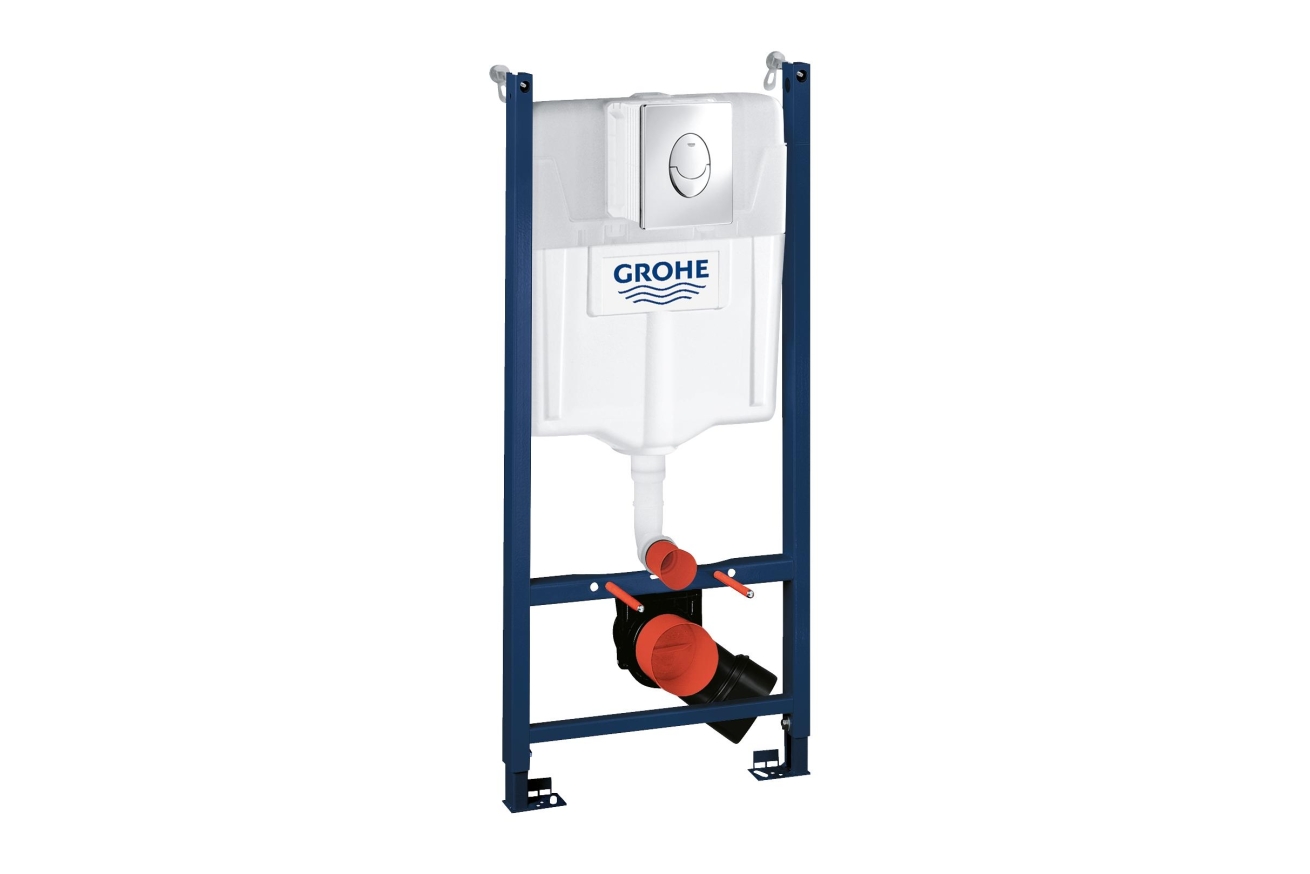 Комплект инсталляции для унитаза GROHE Rapid SL 3 в 1, с панелью смыва Skate Air, хром (38745001)