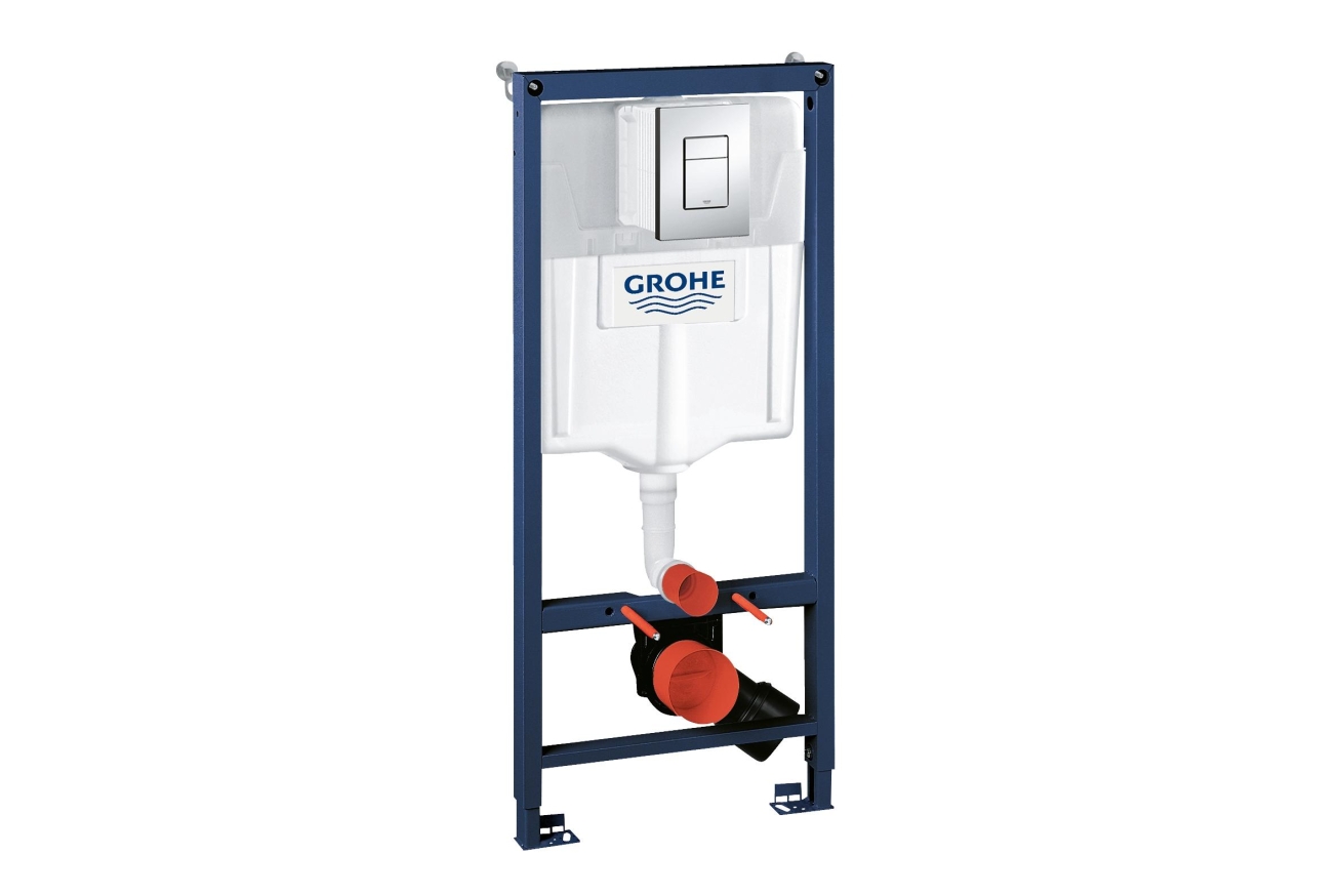 Комплект инсталляции для унитаза, GROHE Rapid SL 3 в 1 с панелью смыва Skate Cosmopolitan, хром (38772001)