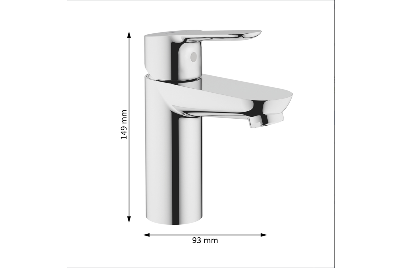 Смеситель для раковины GROHE BauEdge, хром (32858000)