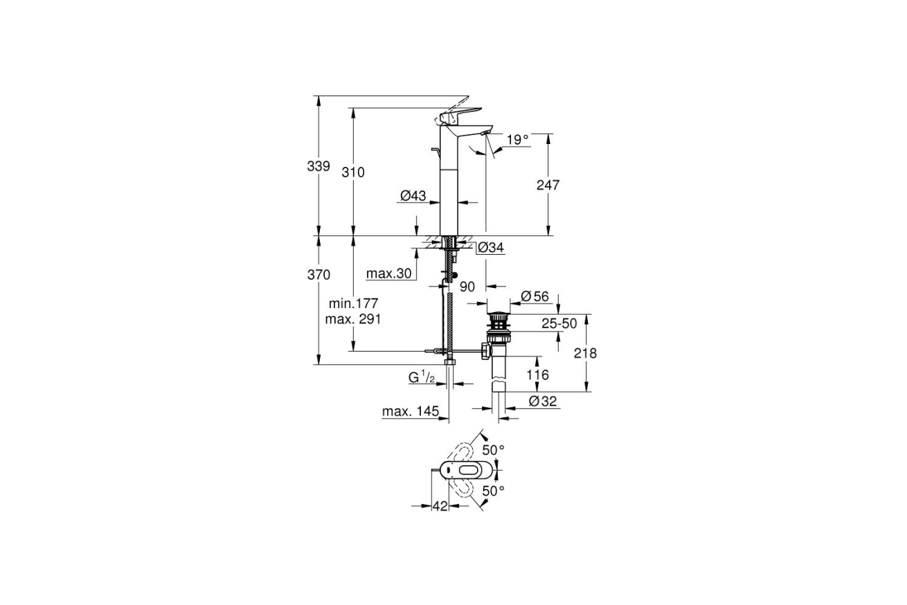 Готовый комплект для ванной комнаты GROHE BauLoop (NB0010)