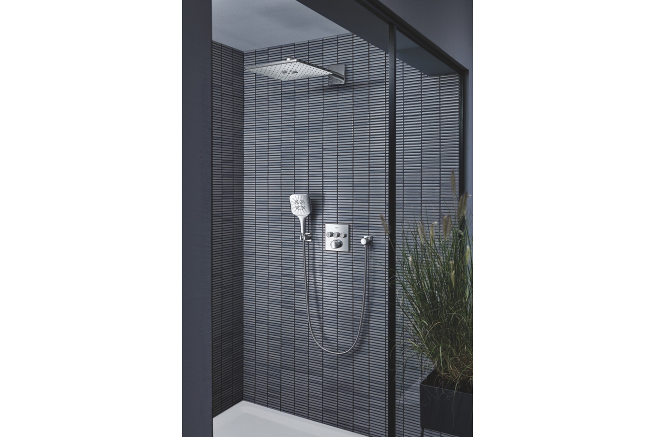 Ручной душ GROHE Rainshower SmartActive 130 Cube, 9.5 л/мин, 3 режима, хром (26582000)