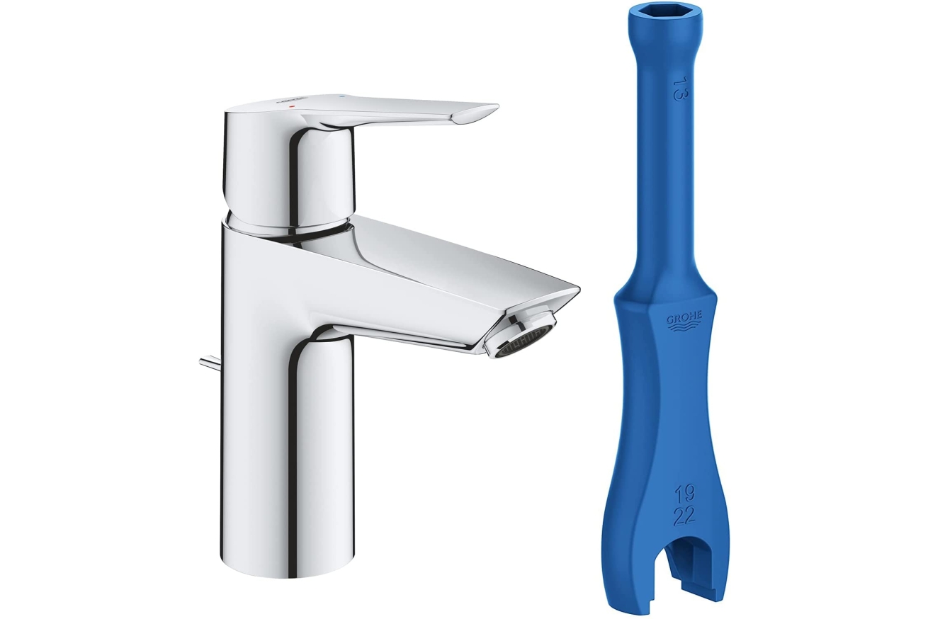 Смеситель для раковины GROHE Start QuickFix с донным клапаном, S-Size, хром (24209002)