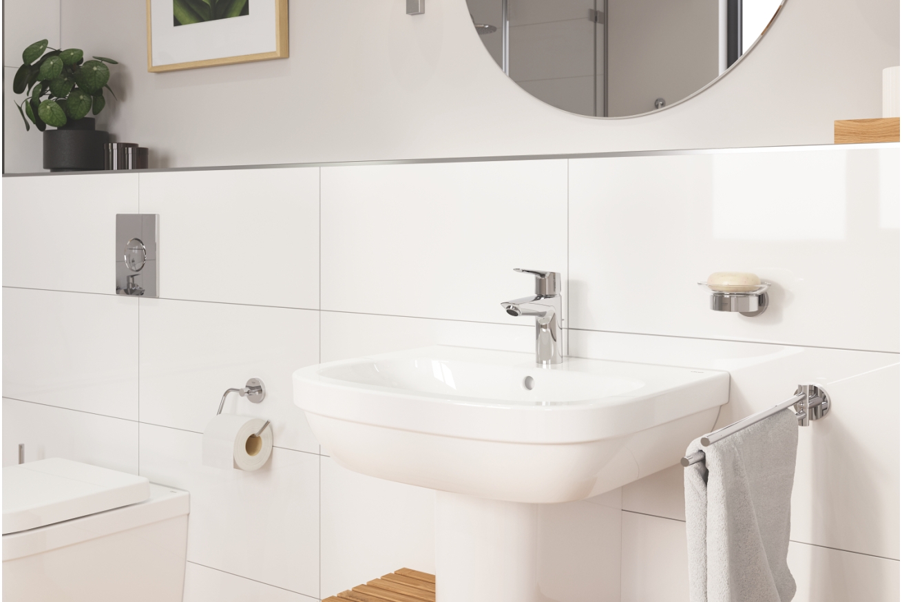 Смеситель для раковины GROHE Start QuickFix с донным клапаном, S-Size, хром (24209002)