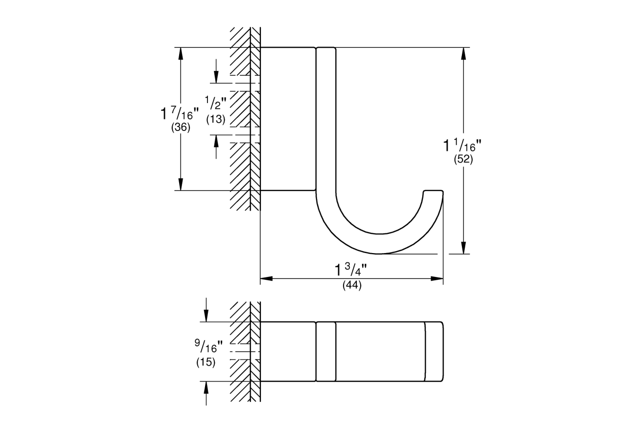 Крючок GROHE Selection, темный графит глянец (41039A00)