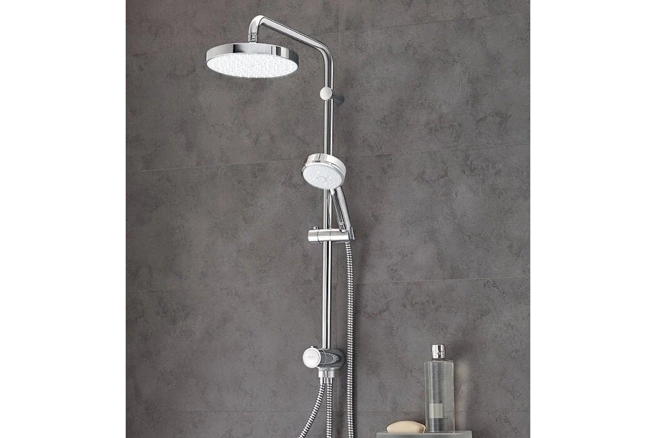 Душевая система GROHE New Tempesta Cosmopolitan 200 с переключателем потоков, хром (27394002)