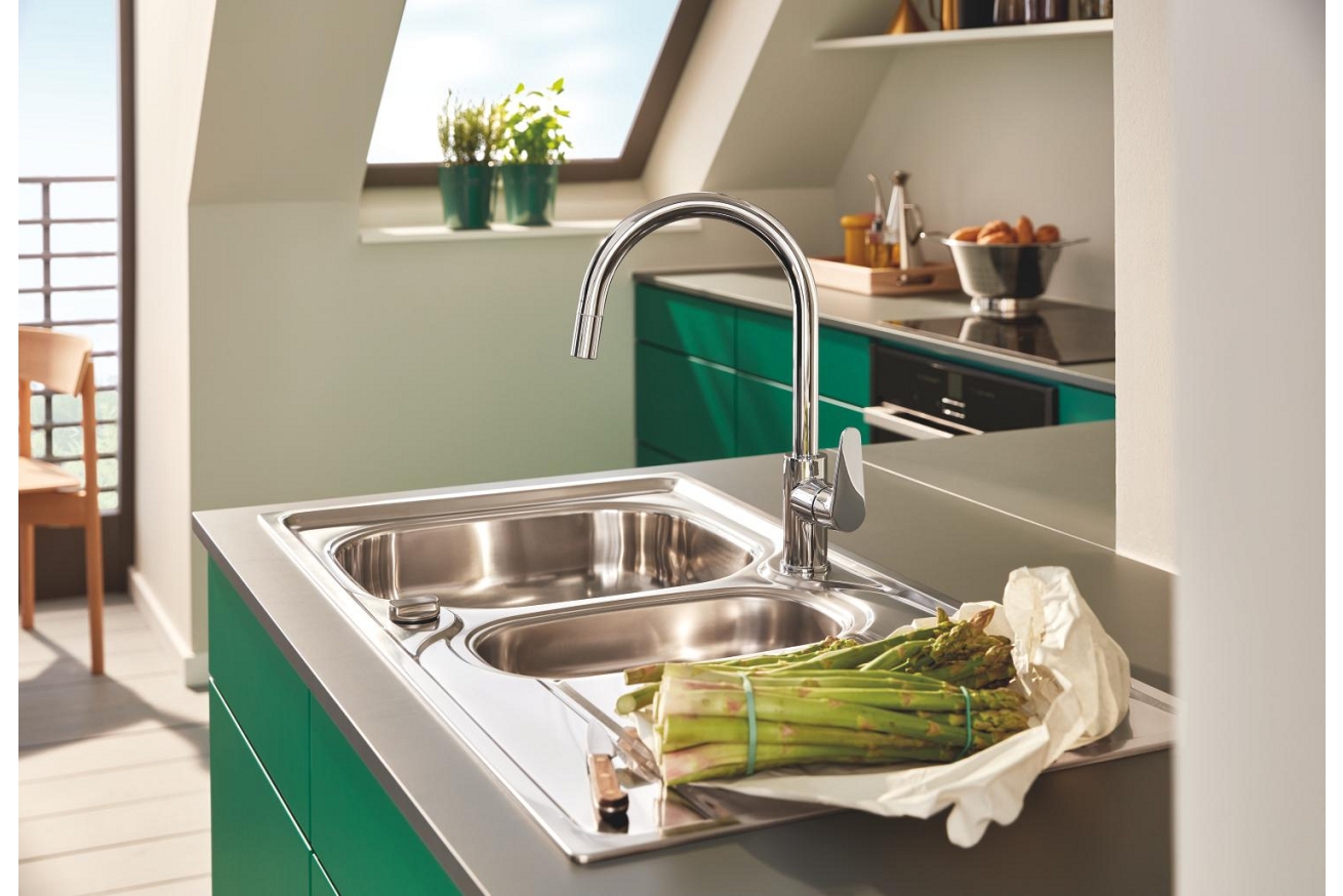 Смеситель для кухни GROHE BauCurve, хром (30547000)