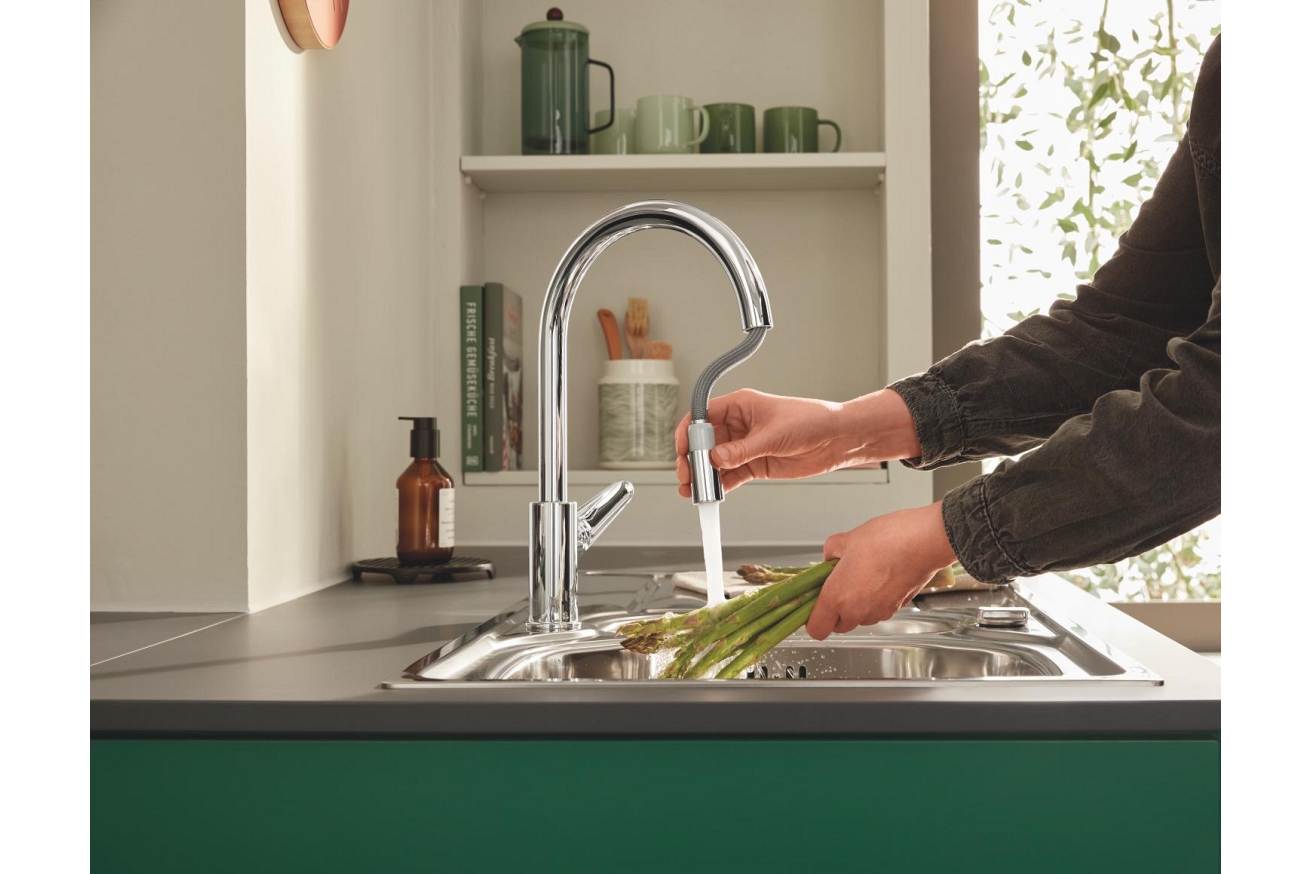 Смеситель для кухни GROHE BauCurve, хром (30547000)