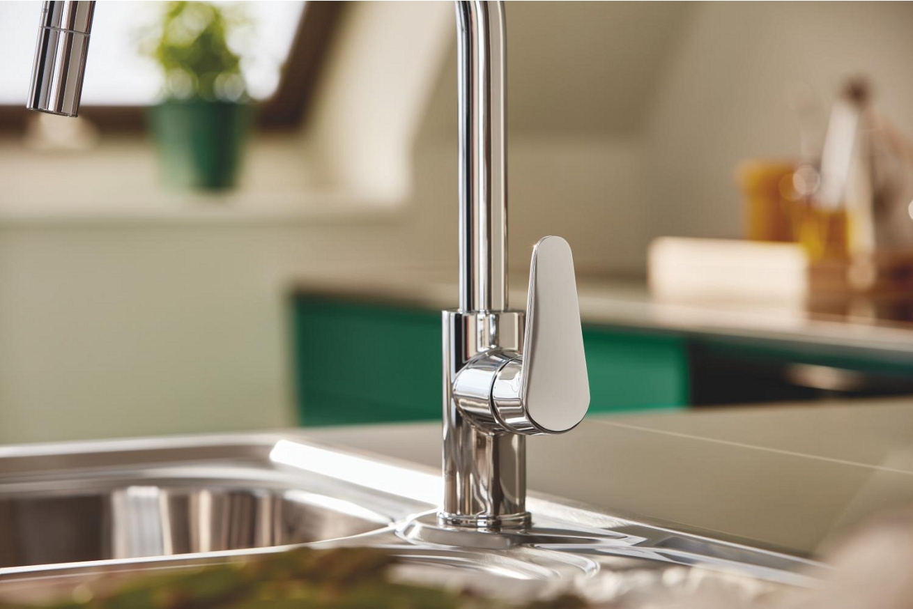 Смеситель для кухни GROHE BauCurve, хром (30547000)
