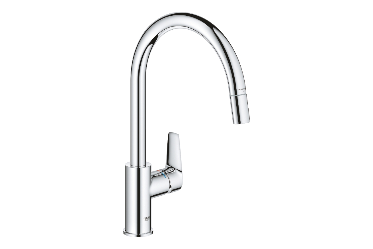 Смеситель для кухни GROHE BauEdge с вытяжным изливом, хром (30536000)