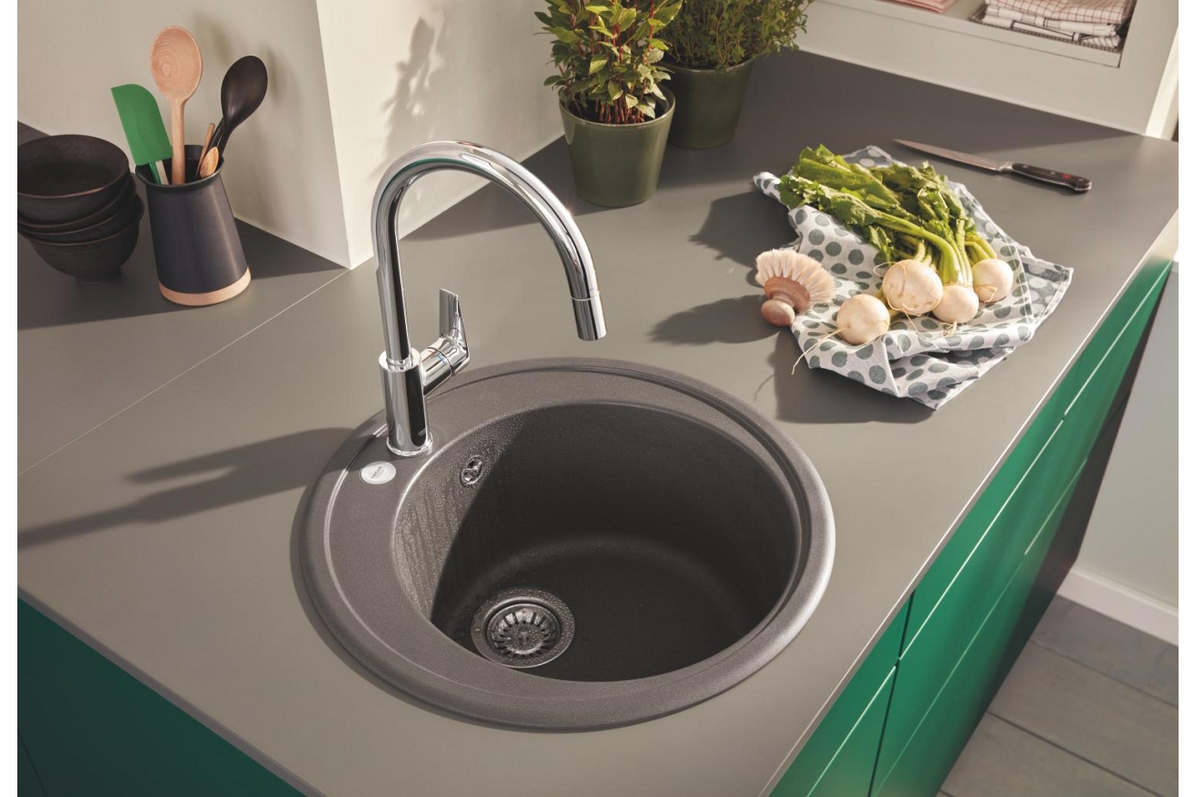 Смеситель для кухни GROHE BauEdge с вытяжным изливом, хром (30536000)