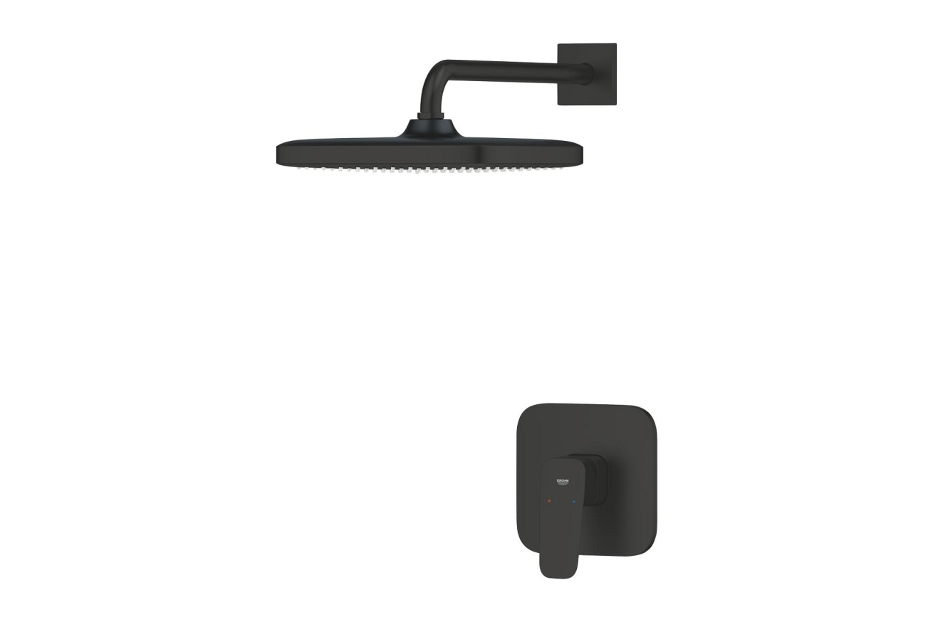 Душевая система GROHE Cubeo со смесителем для душа, черный матовый (1053342430)