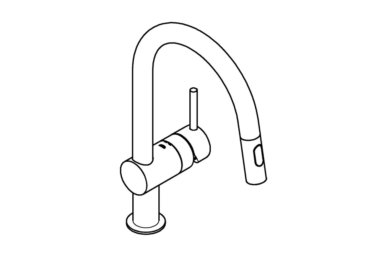 Смеситель для кухни GROHE Minta с вытяжным душем, хром (32321002)