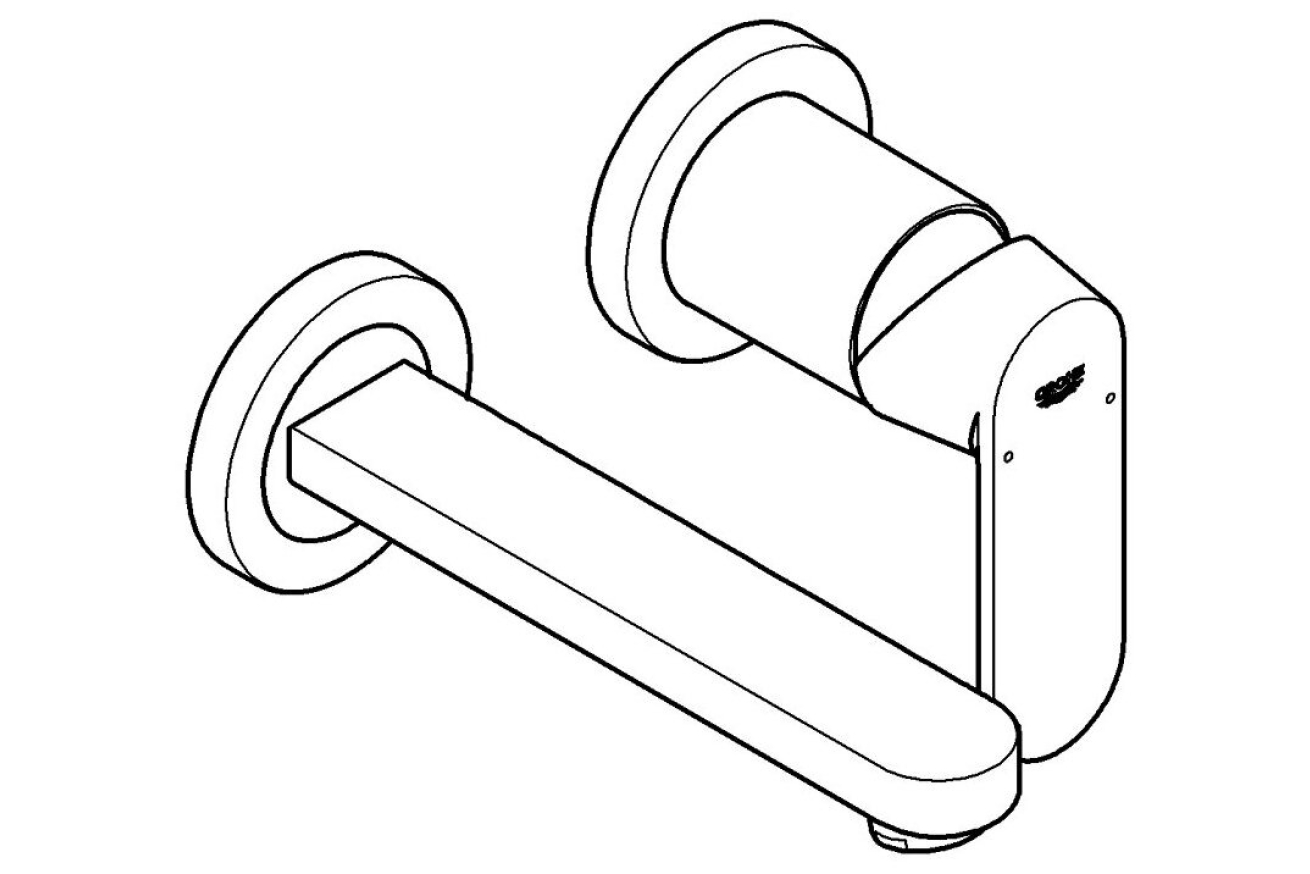 Внешняя часть смесителя для раковины GROHE Eurosmart Cosmopolitan на 2 отверстия, S-Size, хром (19381000)