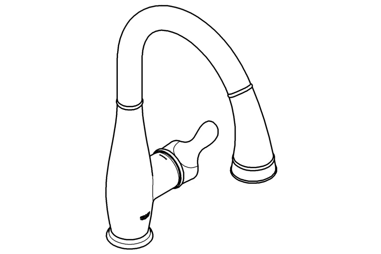 Смеситель для кухни GROHE Parkfield с вытяжным изливом, суперсталь (30215DC1)