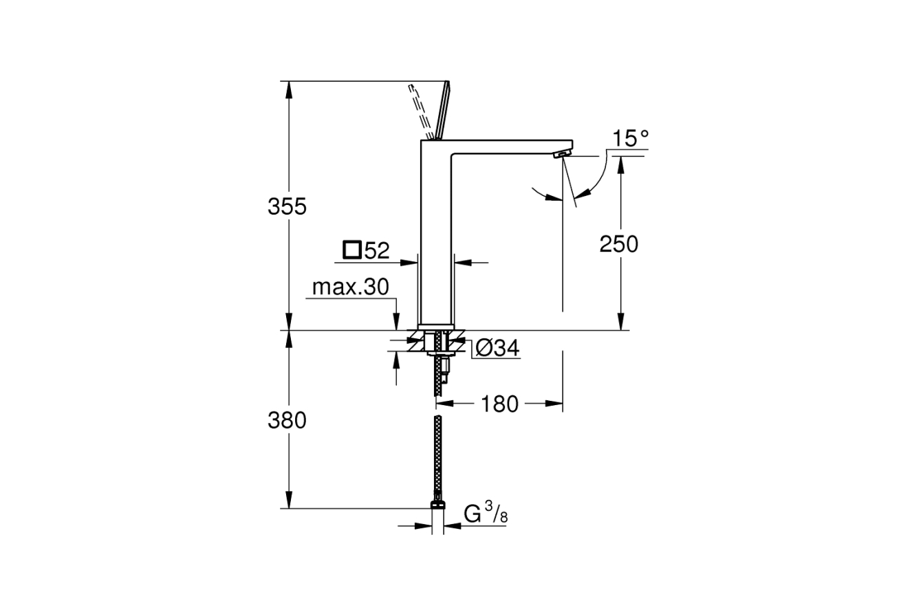 Смеситель для раковины GROHE Eurocube Joy, XL-size, хром (23661000)