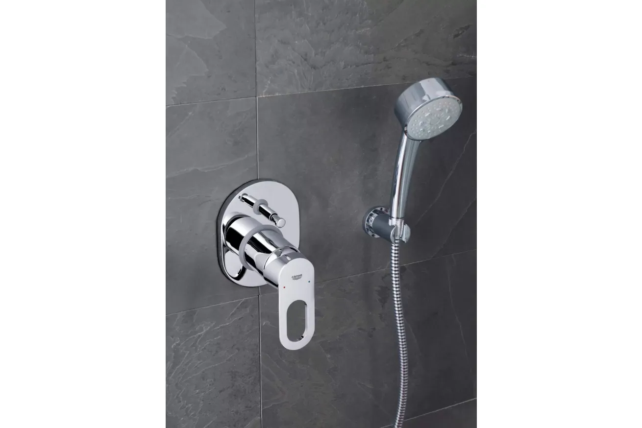 Смеситель для ванны GROHE BauLoop в комплекте с монтажной , хром (29041000)
