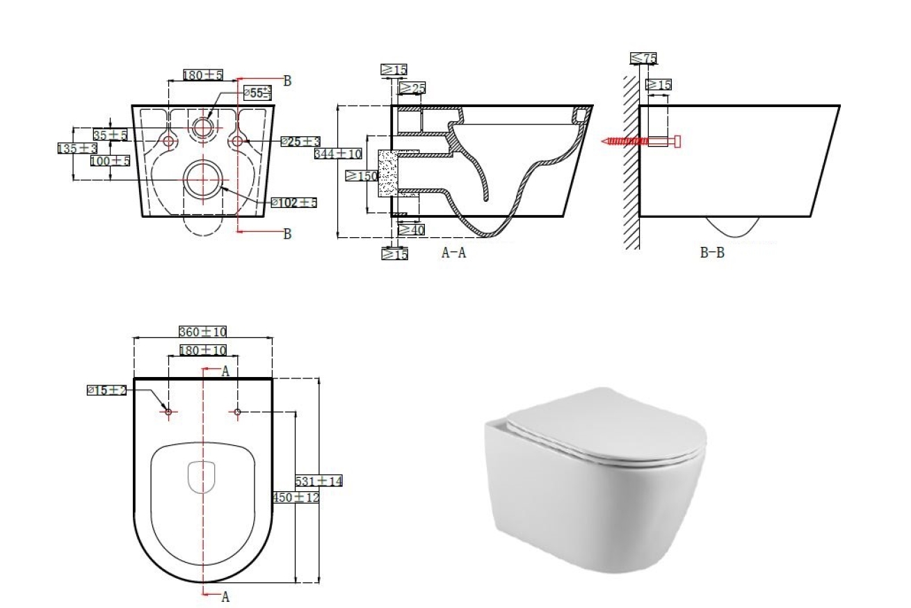 Комплект инсталляции GROHE NW0145/S с унитазом Aquatek БЕТТА и сиденьем с микролифтом (NW0201)
