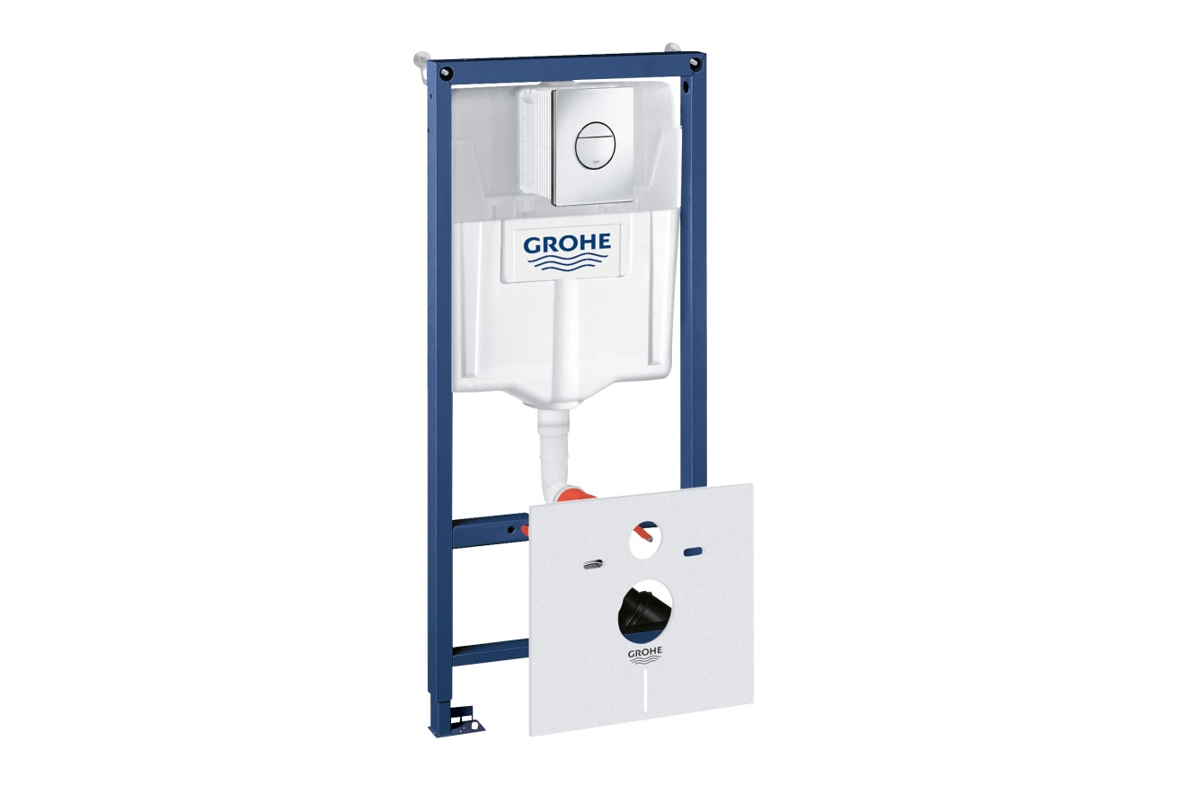 Комплект инсталляции для унитаза GROHE Rapid SL 4 в 1 с панелью смыва Nova Cosmopolitan, хром (38813001)