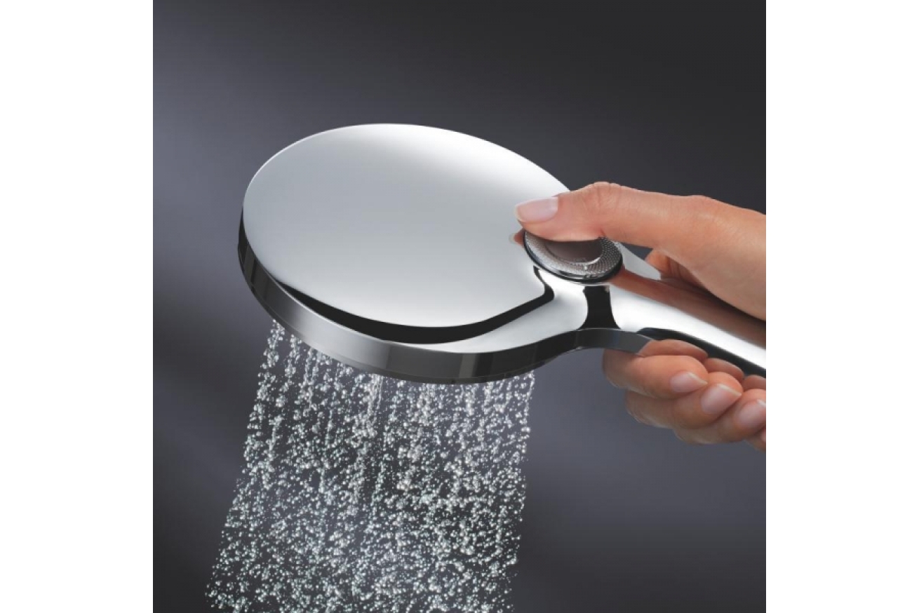 Душевая система GROHE Rainshower SmartActive 310 с термостатом для душа, белая луна (26647LS0)