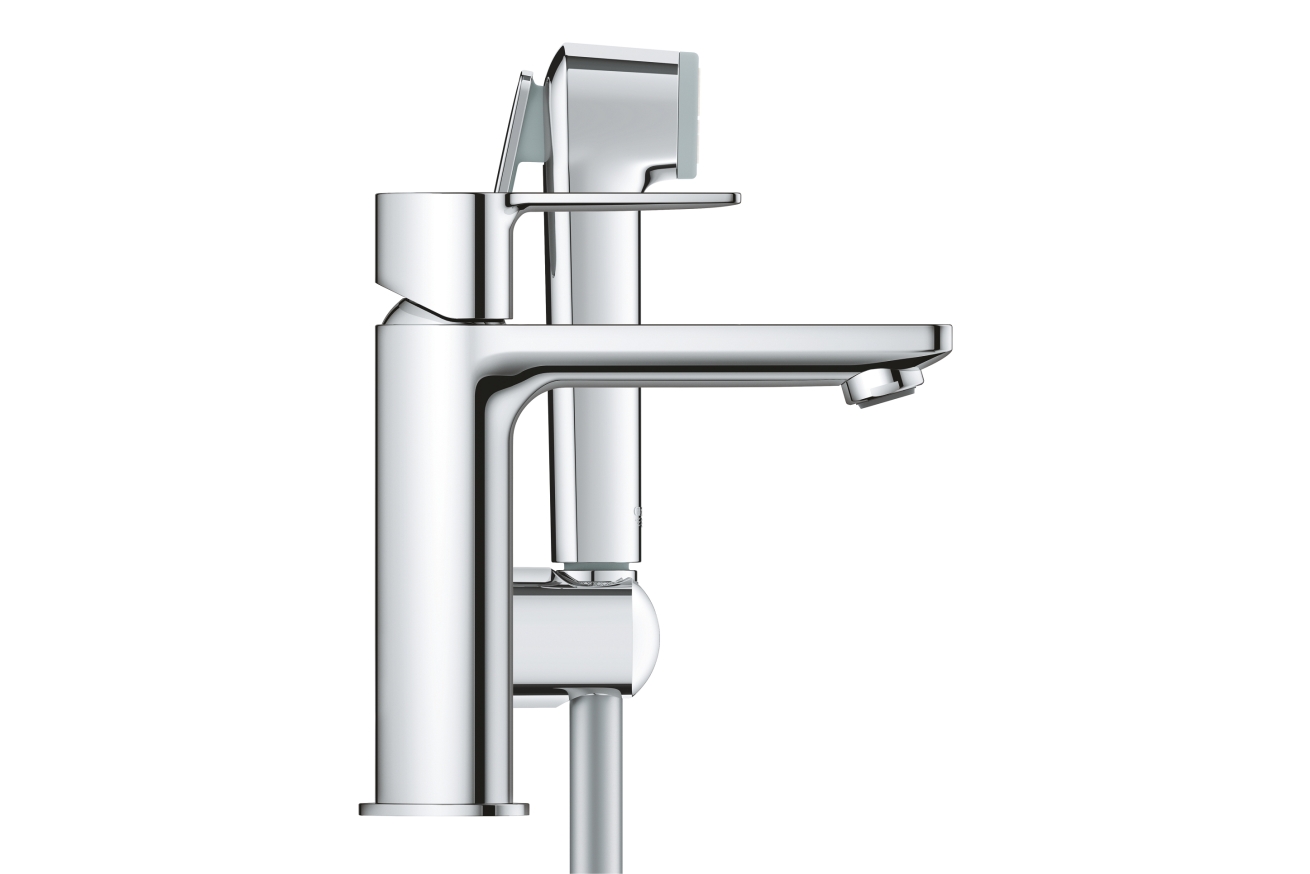 Смеситель для раковины GROHE Lineare S-size с душевым гарнитуром, хром (24190000)