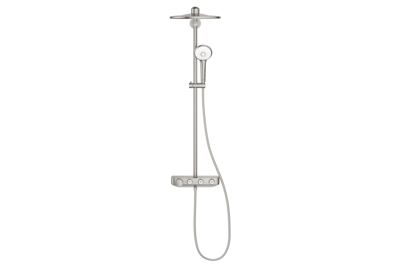 Душевая система с термостатом GROHE Euphoria SmartControl 310 DUO, суперсталь (26507DC0)