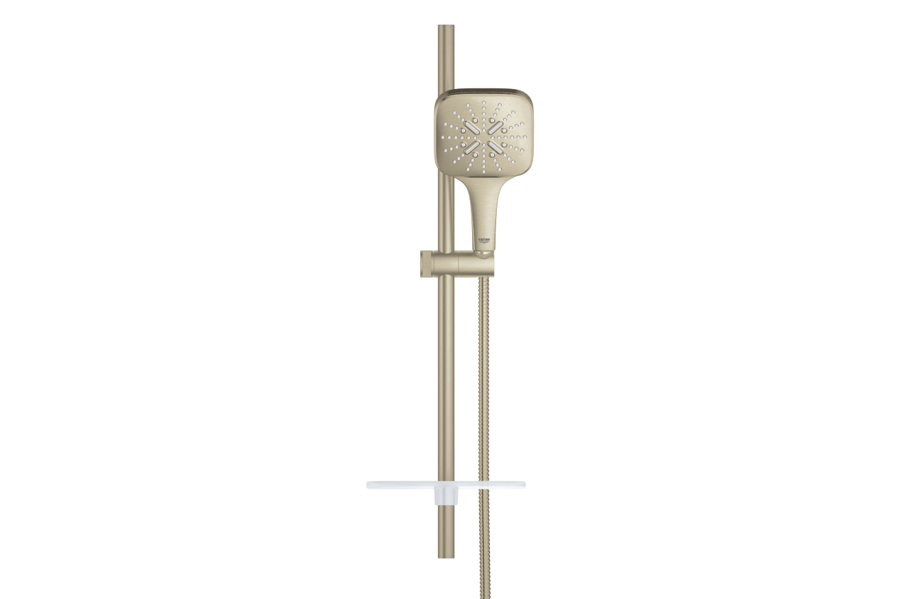 Душевой гарнитур GROHE Rainshower SmartActive 130 Cube, 3 вида струй, никель матовый (26585EN0)