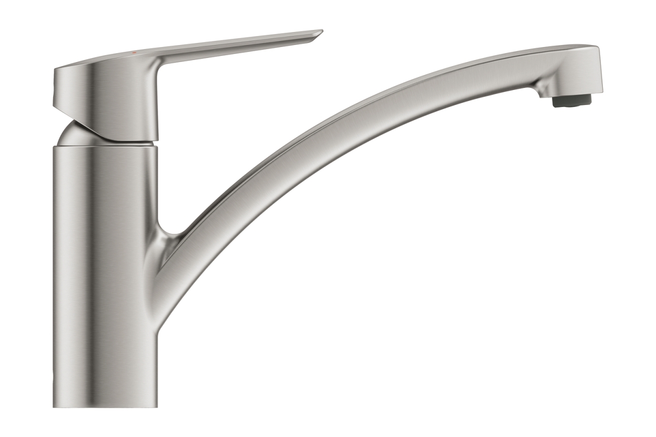 Смеситель для кухни GROHE Start с низким изливом, суперсталь (32441DC2)