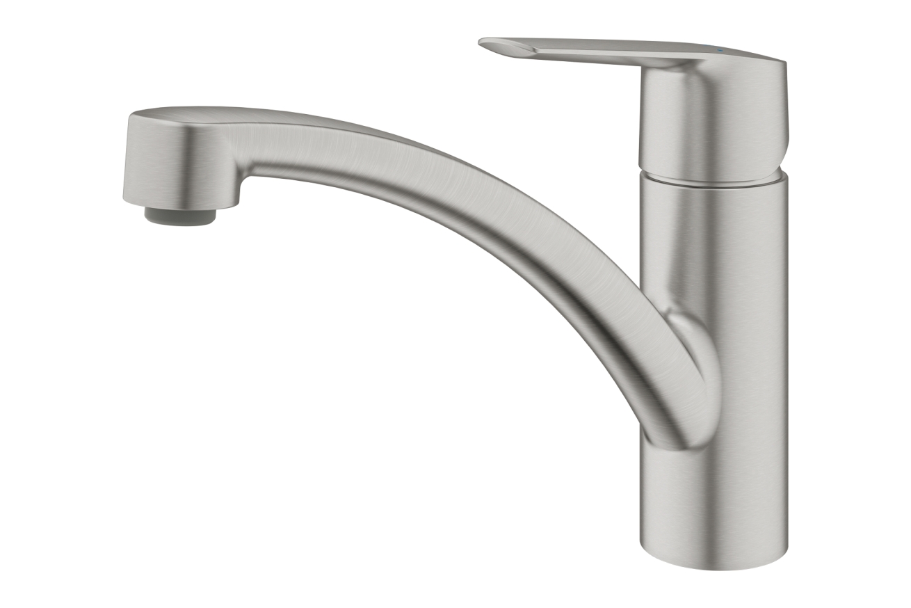 Смеситель для кухни GROHE Start с низким изливом, суперсталь (32441DC2)