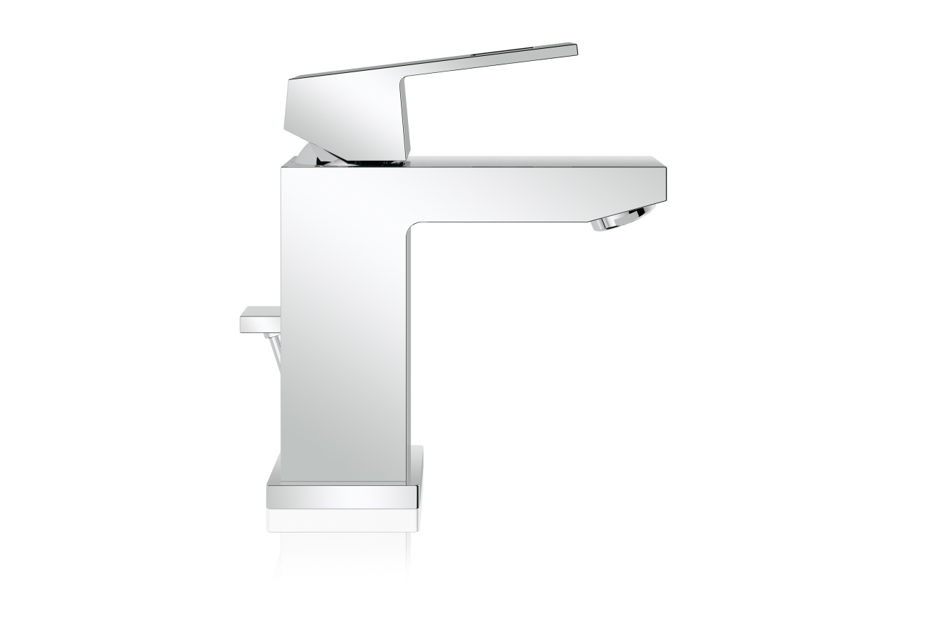 Смеситель для раковины GROHE Eurocube с донным клапаном и ограничением расхода воды, хром (2312700E)