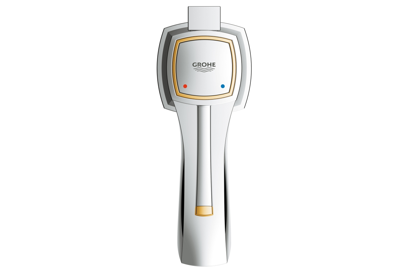 Смеситель для раковины GROHE Grandera с донным клапаном, хром/золото (23303IG0)