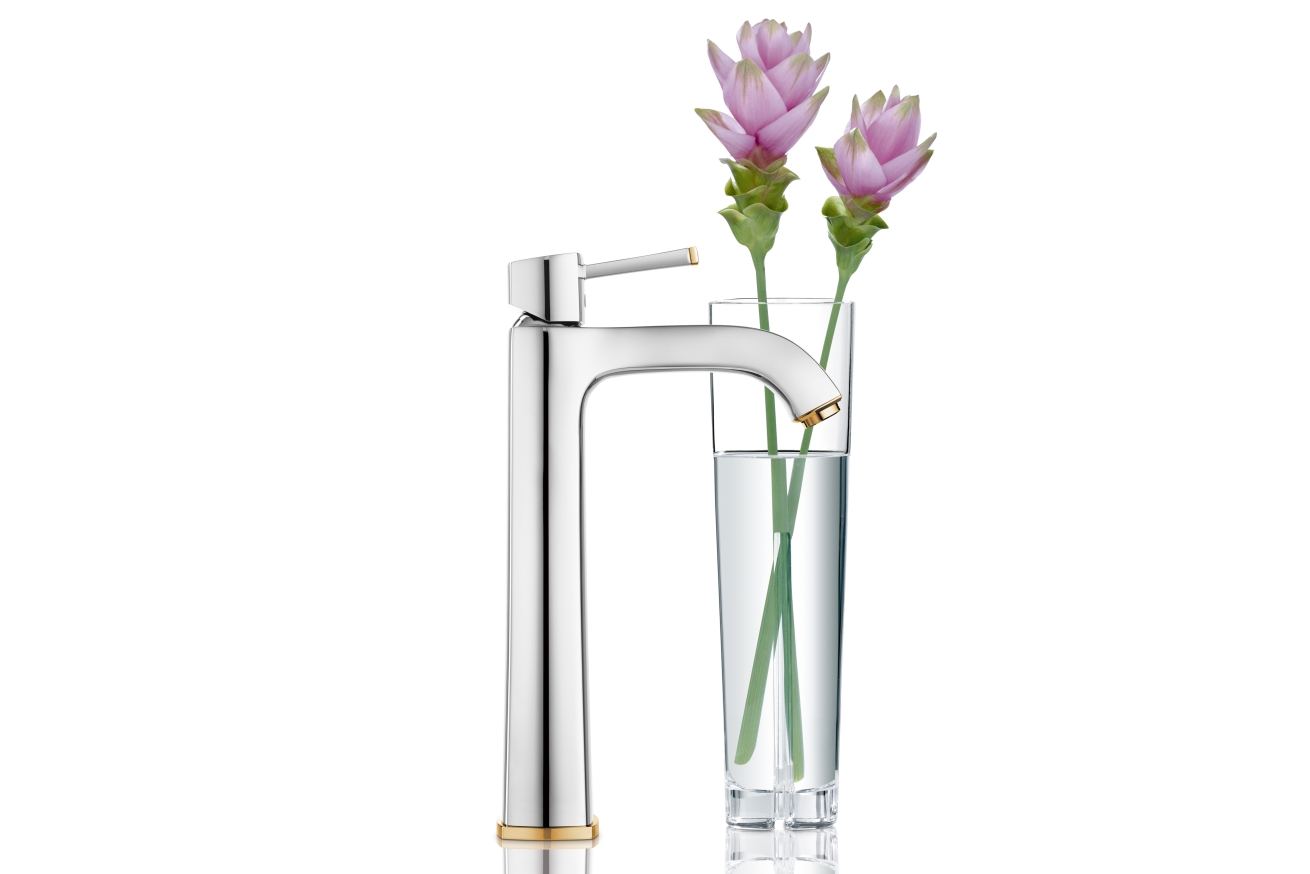 Смеситель для раковины GROHE Grandera, XL-Size, хром/золото (23313IG0)