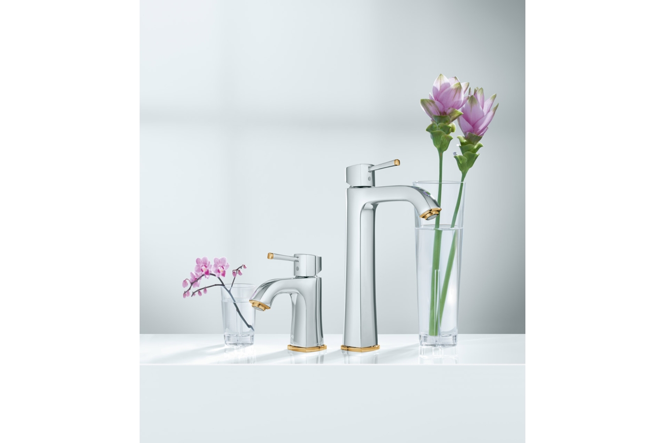 Смеситель для раковины GROHE Grandera, XL-Size, хром/золото (23313IG0)