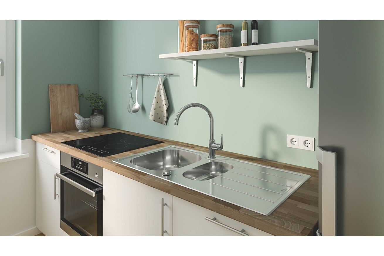 Смеситель для кухни GROHE Start Curve с высоким C-изливом, хром (31554001)