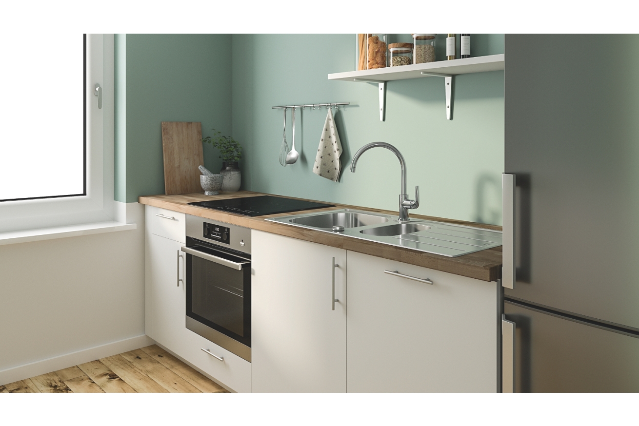 Смеситель для кухни GROHE Start Curve с высоким C-изливом, хром (31554001)