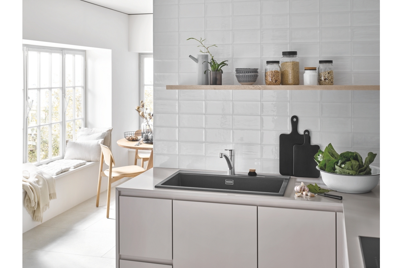 Смеситель для кухни GROHE Start с низким изливом, суперсталь (32441DC2)