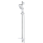 Душевой гарнитур GROHE Rainshower SmartActive 130 Cube с мыльницей, 3 режима струи, душевая штанга 900 мм, 12 л/мин, хром (26586000)