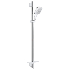 Душевой гарнитур GROHE Rainshower SmartActive 130 Cube с мыльницей, 3 режима струи, душевая штанга 900 мм, 9,5 л/мин, хром (26587000)