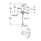 Смеситель для раковины GROHE Cubeo, S-size, хром (1016990000)